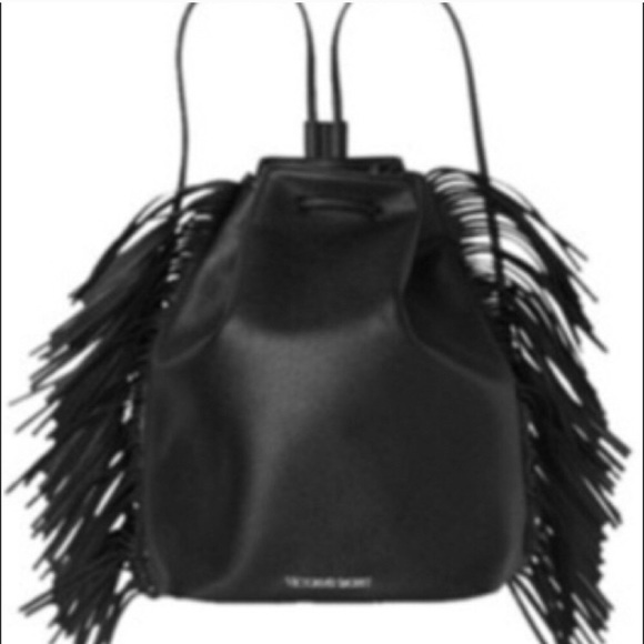 Victoria's Secret Handbags - 🦋Victoria Secret Faux Leather Fringe Backpack